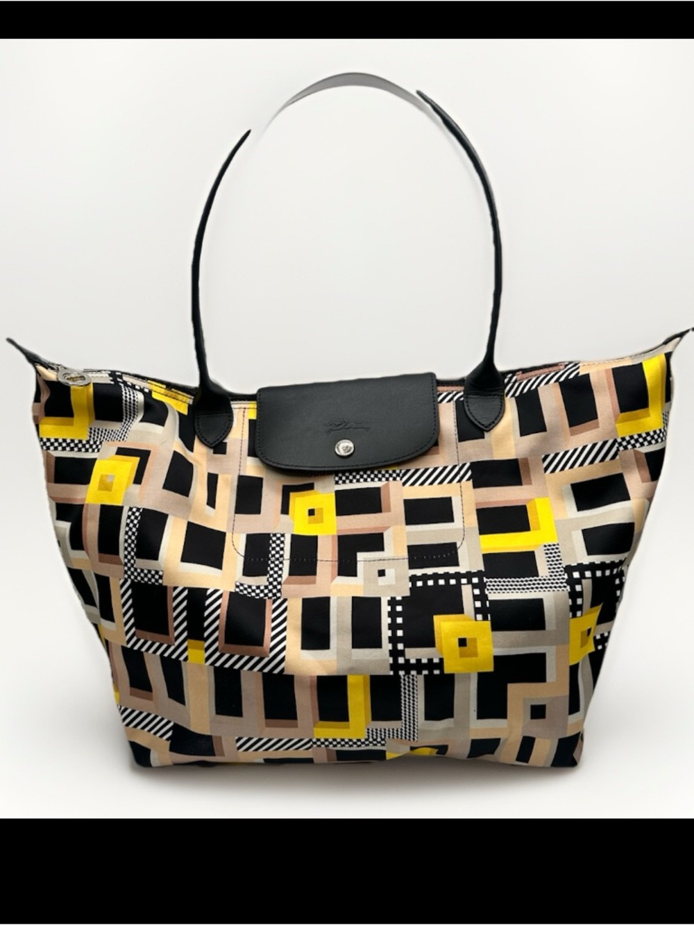 LONGCHAMP LE PILAGE MEMPHIS ARTWALK GEOMETRIC PRINT TOTE
